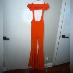 Long orange two piece set